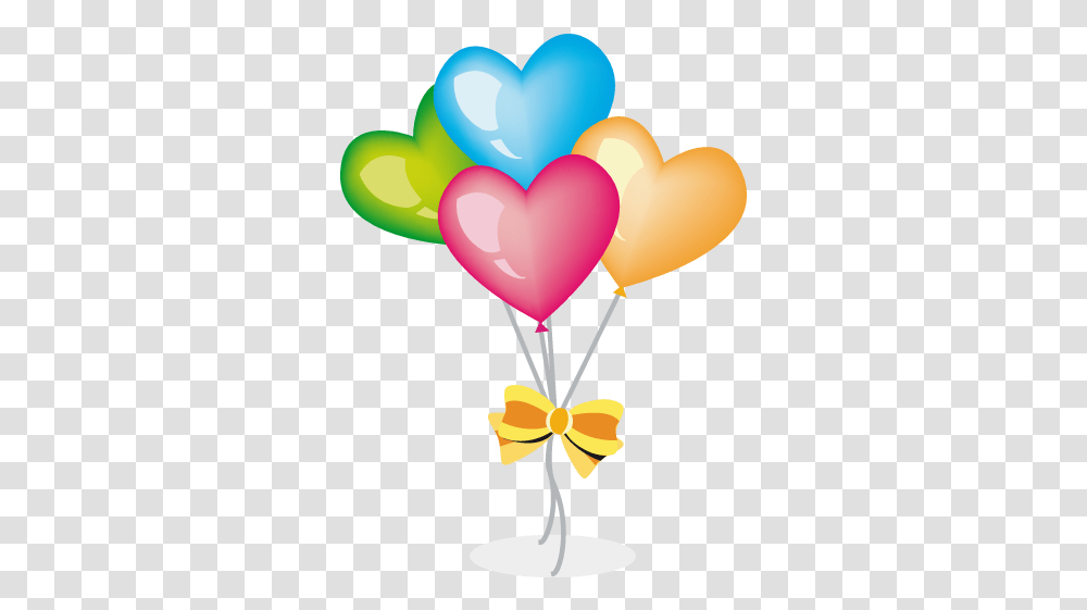 Download Coloured Heart Balloons Kids Sticker Party Hats Party Hats And Balloons Transparent Png