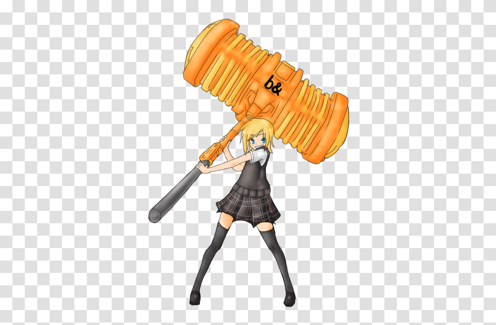 Download Comment Picture Ban Hammer Anime Ban Hammer Emoji Discord, Clothing, Person, Skirt, Costume Transparent Png