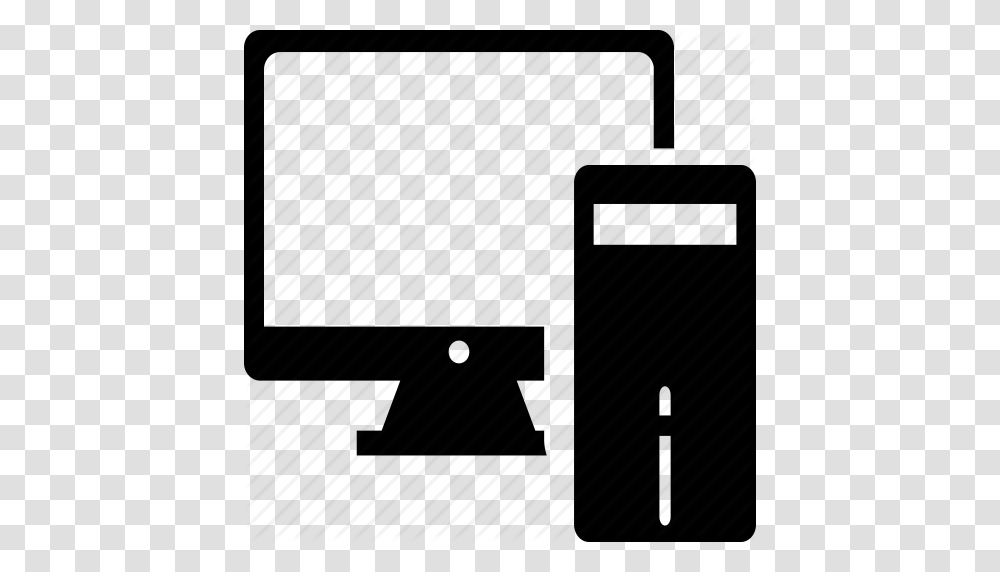 Download Computer With Cpu Icon Clipart Computer Icons Desktop, Electronics, Plot, Gray Transparent Png