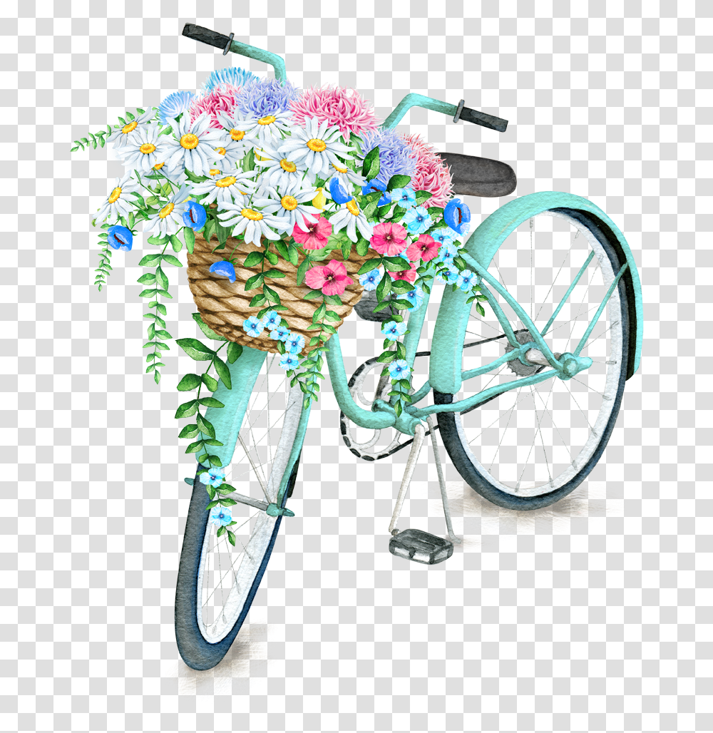 Download Conference Love Christ Family Bicycle With Flower Basket, Wheel, Machine, Plant, Flower Arrangement Transparent Png