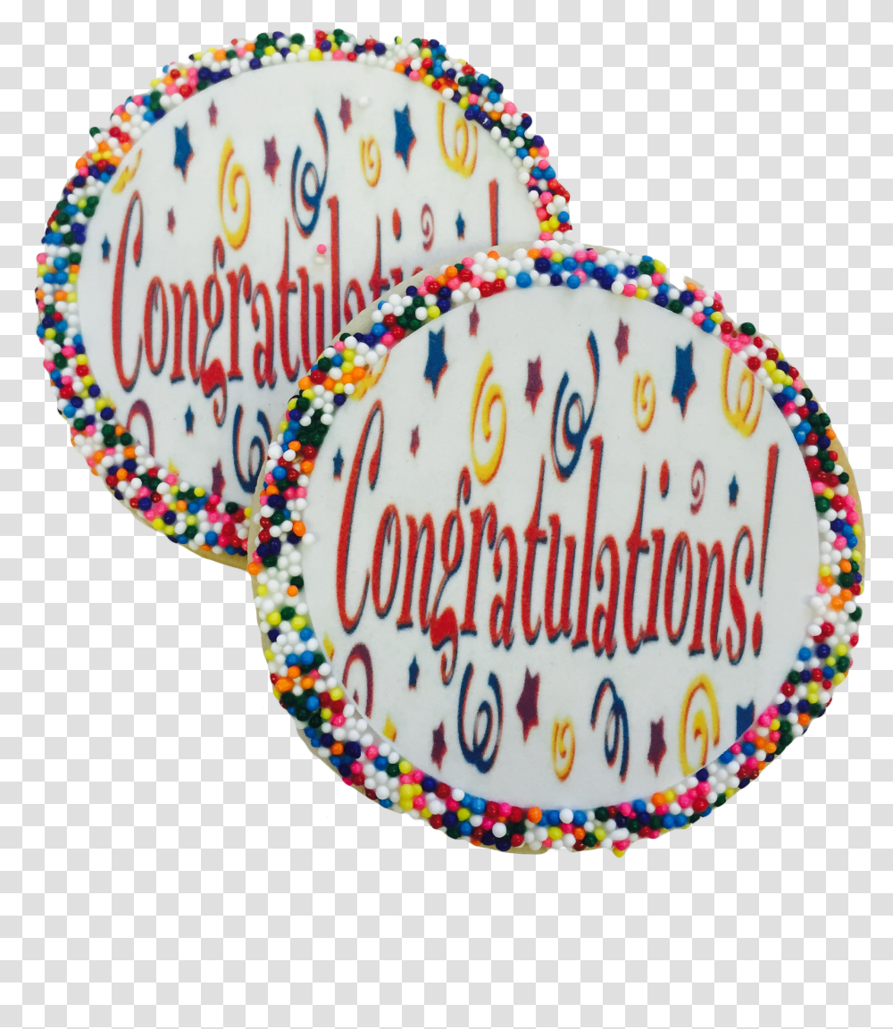 Download Congratulations Sugar Cookies With Nonpareils Circle Transparent Png