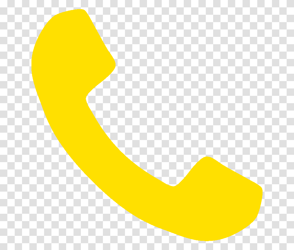 Download Contacts Yellow Phone Icon Full Size Phone Icon Yellow, Banana, Fruit, Plant, Food Transparent Png