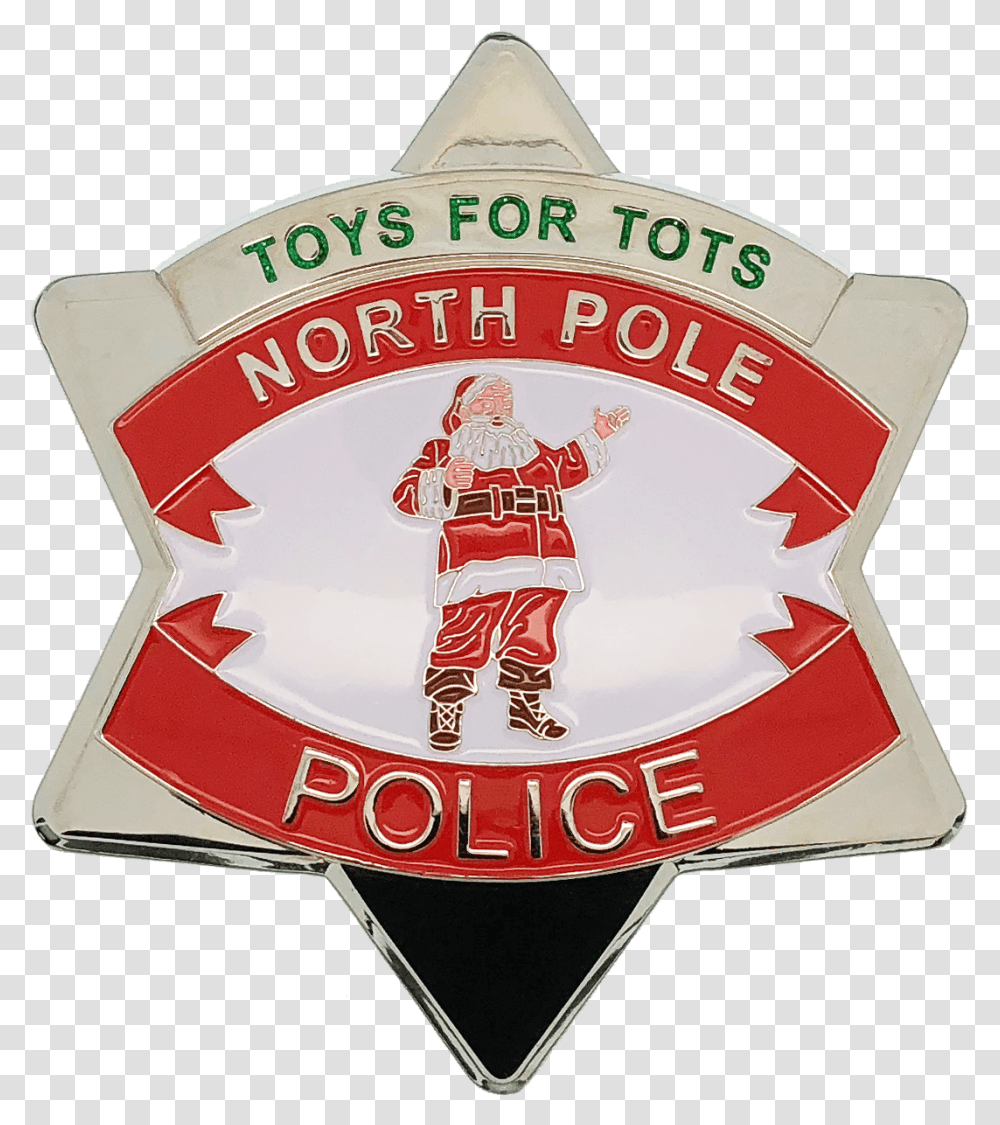 Download Cook County Sheriff Star Christmas Police Badge Christmas Police Badge, Logo, Symbol, Trademark, Person Transparent Png
