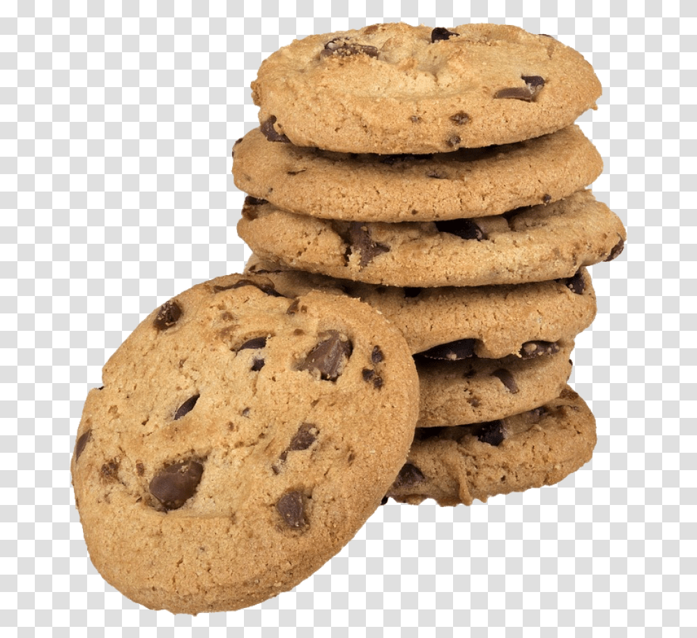 Download Cookies Stacked Image For Free Chocolate Chip Cookie, Food, Biscuit, Fungus, Bakery Transparent Png