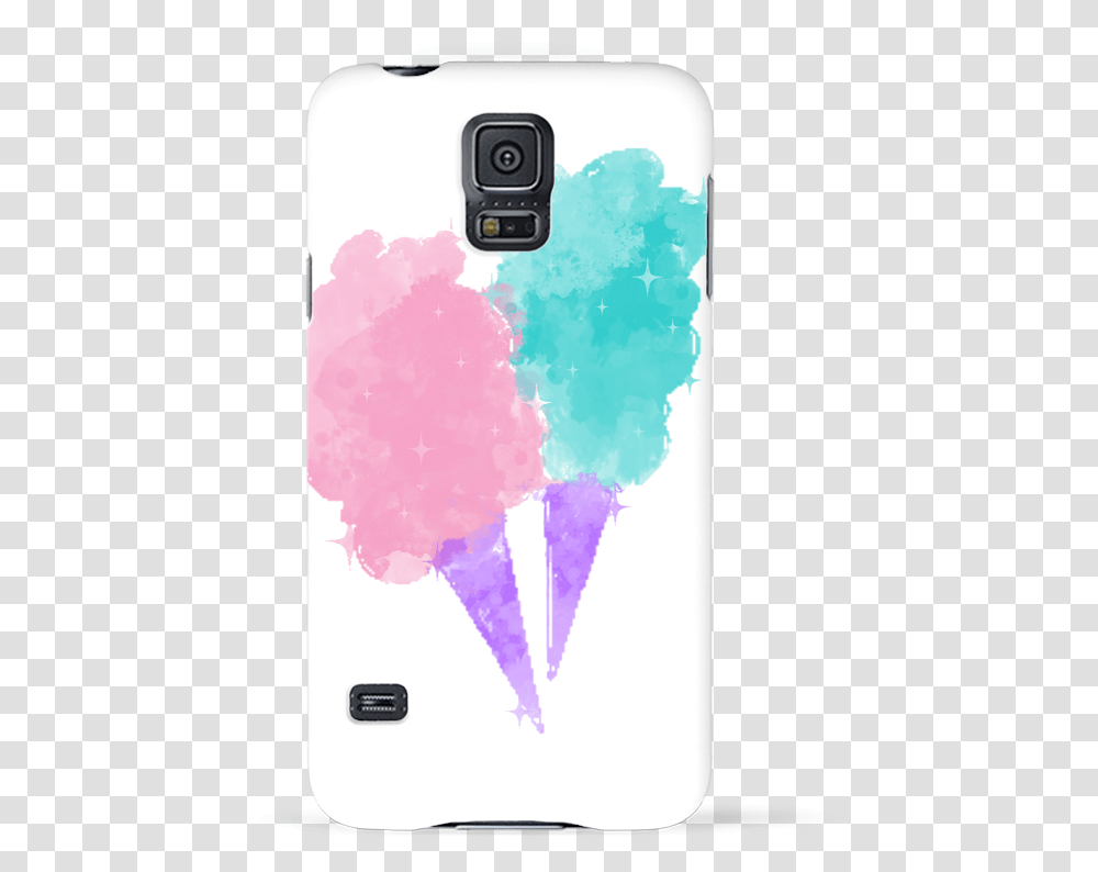 Download Coque 3d Samsung Galaxy S5 Watercolor Cotton Candy Ice Cream Bar, Mobile Phone, Electronics, Cell Phone, Camera Transparent Png