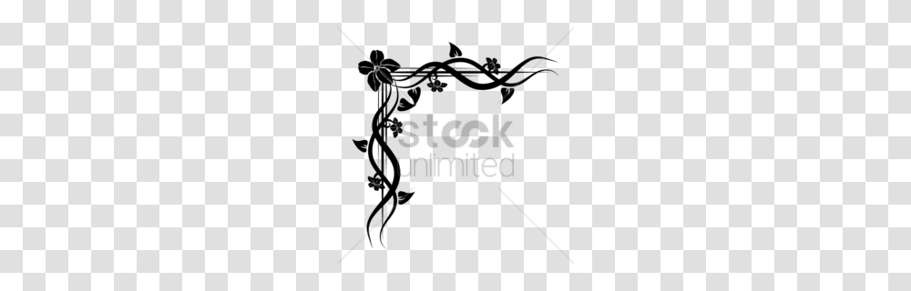 Download Corner Floral Design Clipart Floral Design Clip Art, Bow, Arrow Transparent Png