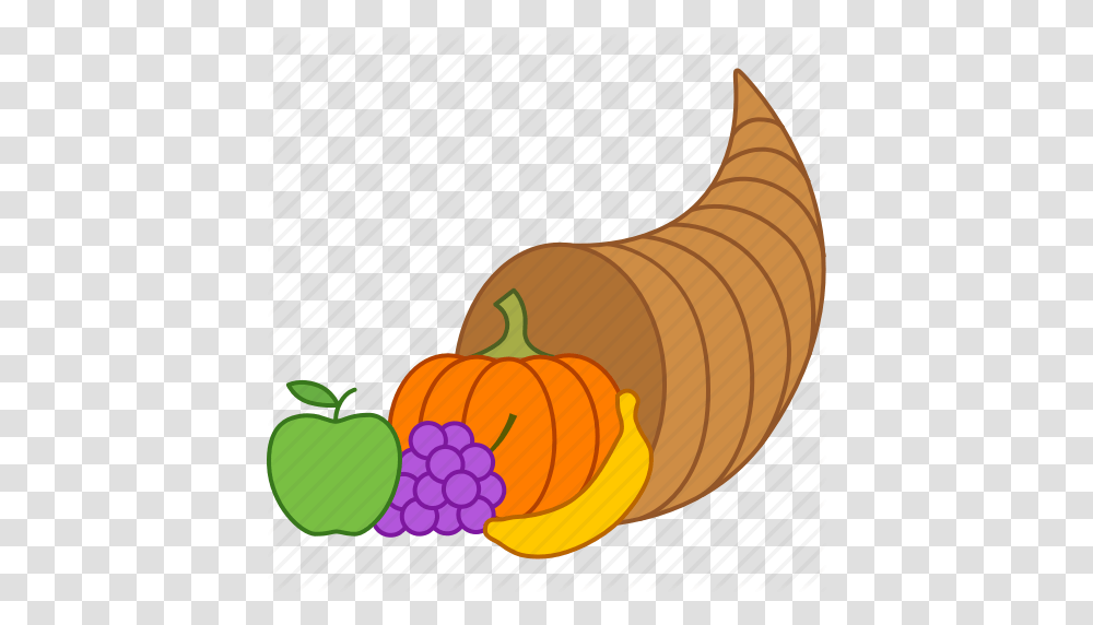 Download Cornucopia Clipart Cornucopia Clip Art Thanksgiving, Plant, Pumpkin, Vegetable, Food Transparent Png
