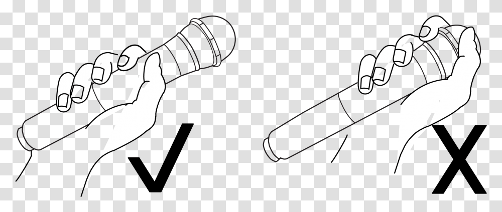 Download Correct Microphone Placement Uso Adecuado Del Microfono, Weapon, Weaponry, Clothing, Apparel Transparent Png