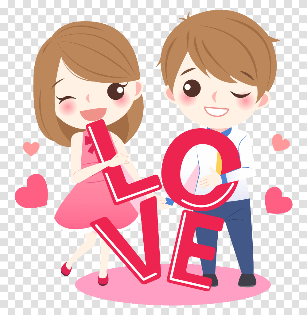 Download Couple Lovely Love Cartoon Drawing File Hd Boy And Girl Love Cartoon, Female Transparent Png