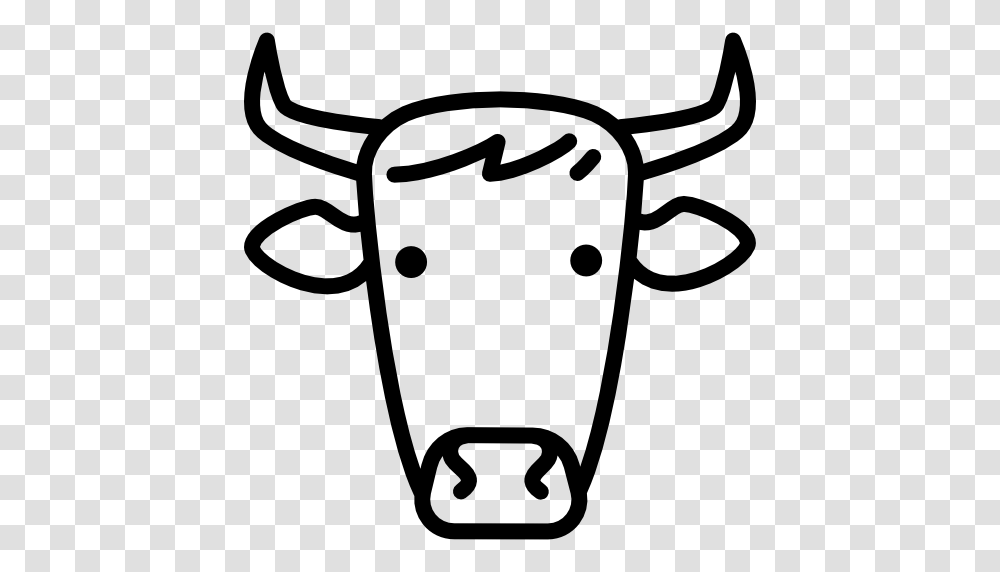 Download Cow Head Clipart Beef Cattle Clip Art, Lawn Mower, Tool, Stencil, Light Transparent Png