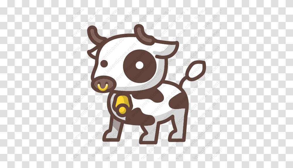 Download Cow Vector Icon Inventicons Animal Figure, Mammal, Cattle, Art, Drawing Transparent Png