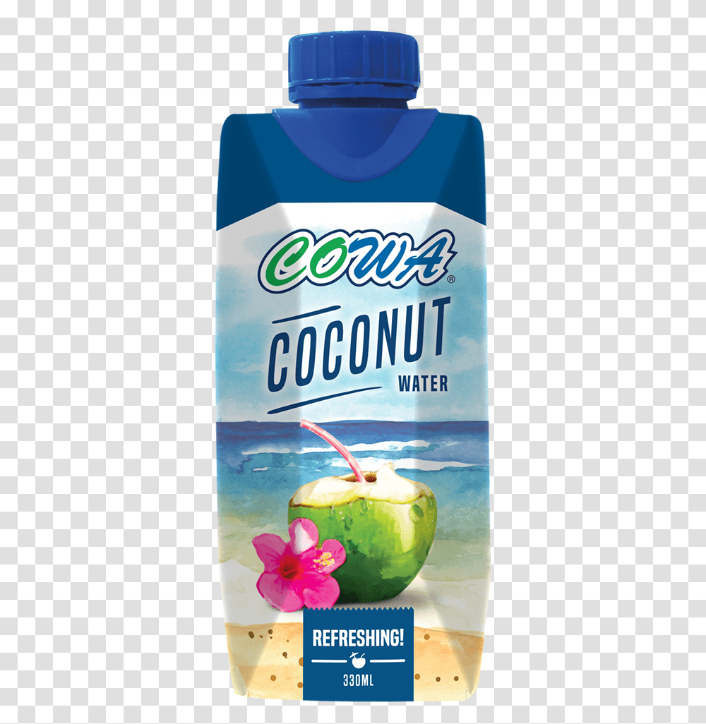 Download Cowa Coconut Water Cowa Coconut Water Logo Full Cowa Coconut Water, Beverage, Alcohol, Liquor, Plant Transparent Png