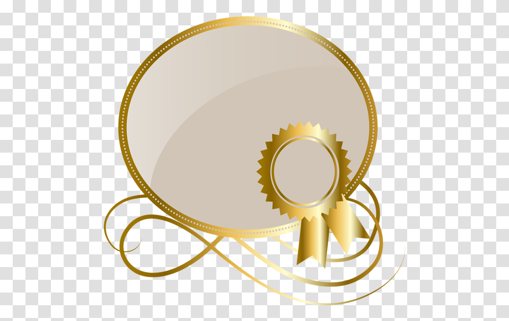 Download Cream Image Gold Seal Logo Bingkai, Trophy, Gold Medal, Tape Transparent Png