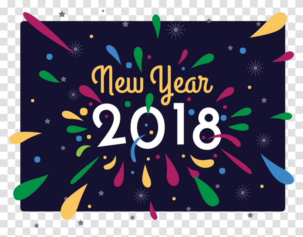 Download Create An Animated Poster Happy New Year 2018 Hd New Year Flyer Background, Graphics, Art, Text, Diwali Transparent Png