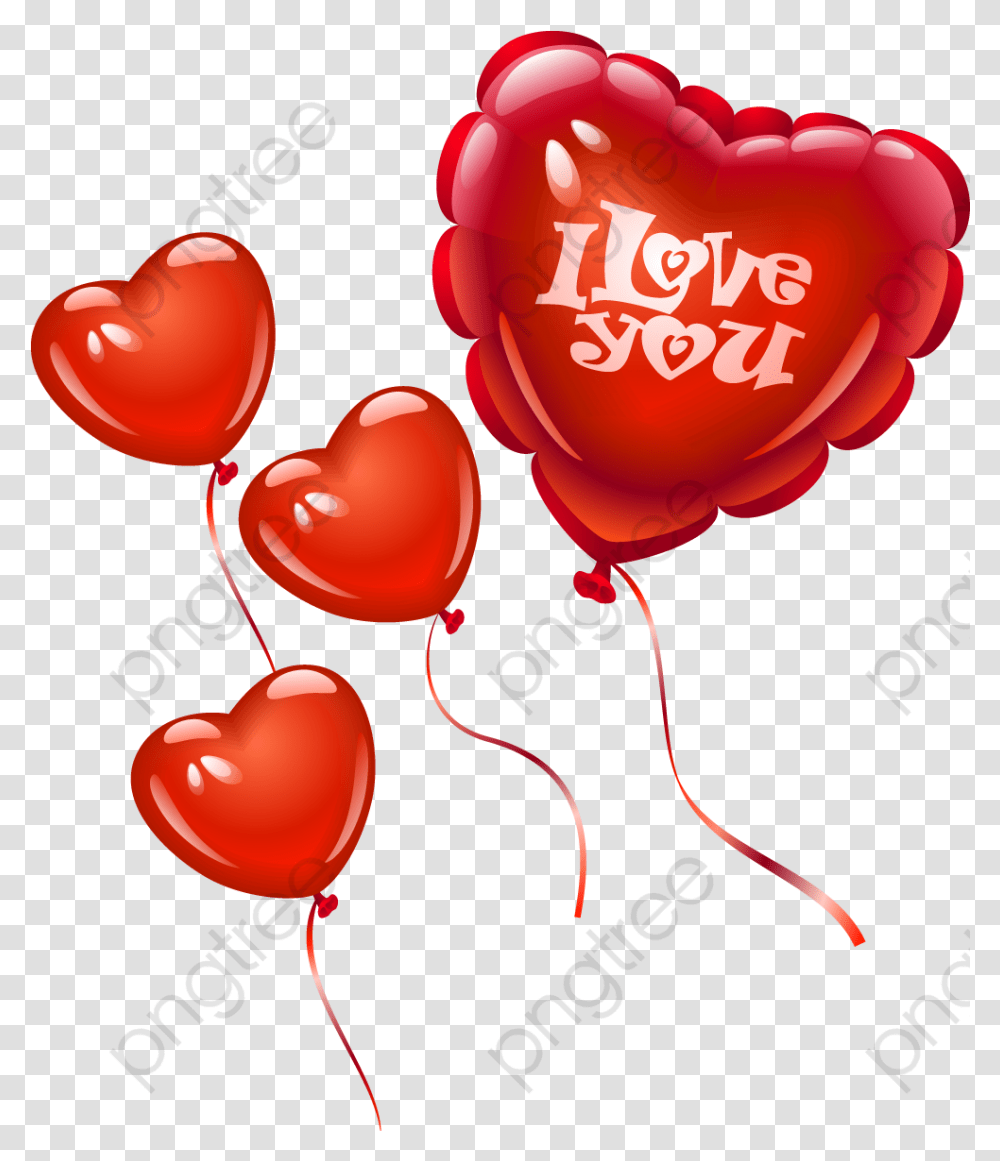 Download Creative Material Vector Heart Shaped Balloons Balloons Heart Shaped For Valentines, Plant, Fruit, Food, Strawberry Transparent Png