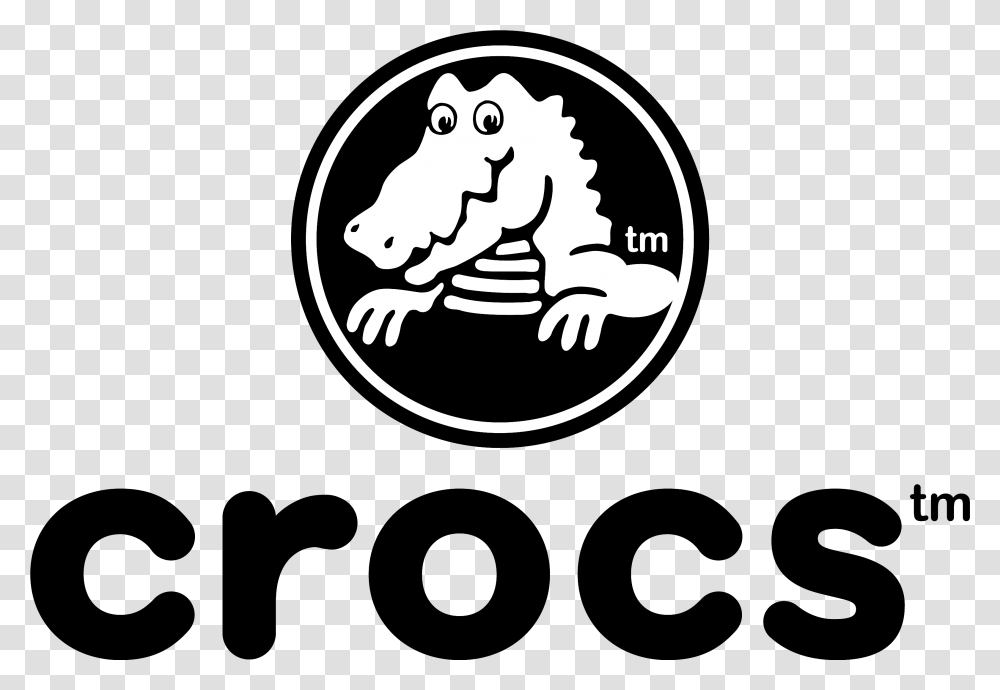 Download Crocs And Crocodile Logo Crocs Logo, Label, Text, Symbol, Trademark Transparent Png