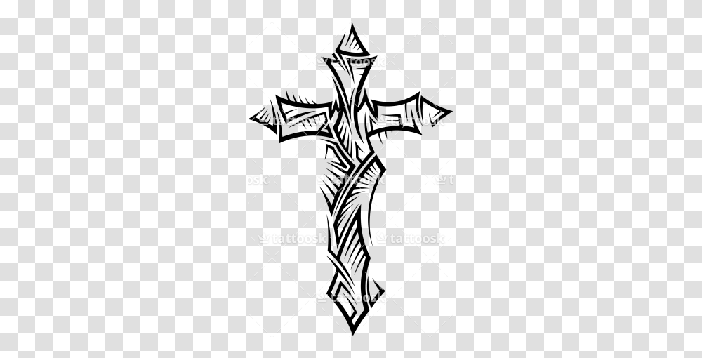 Download Cross Tattoos Free Image And Clipart, Pattern, Triangle, Alphabet Transparent Png