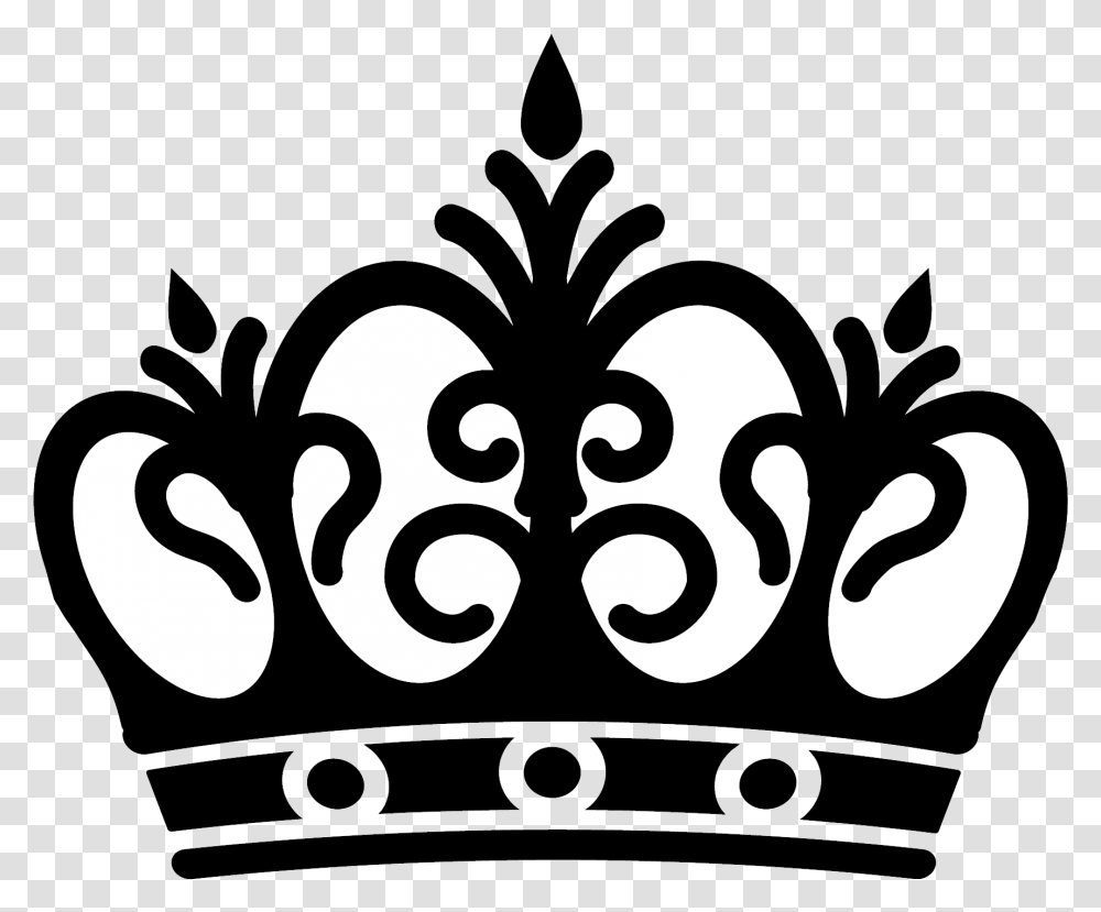 Download Crown Clipart Queen Crown Black, Stencil, Label, Text, Symbol Transparent Png