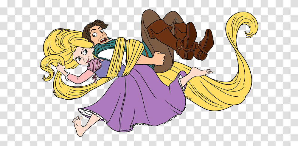 Download Crown Clipart Tangled Clipart Disney Rapunzel And Flynn Rider, Person, Hug, People, Book Transparent Png