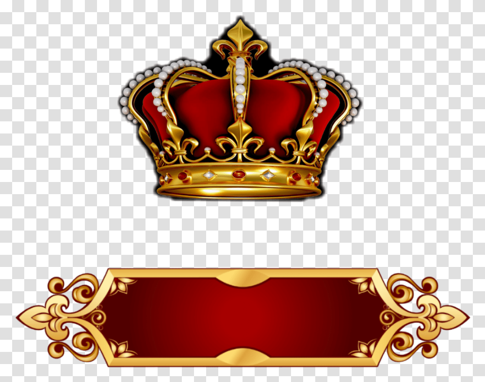 Download Crown Nameplate Banner Banner Design King Crown Background, Accessories, Accessory, Jewelry, Birthday Cake Transparent Png