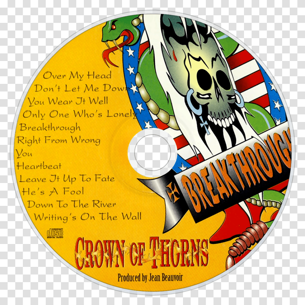 Download Crown Of Thorns Breakthrough Cd Disc Image Crown Poster, Disk, Dvd Transparent Png