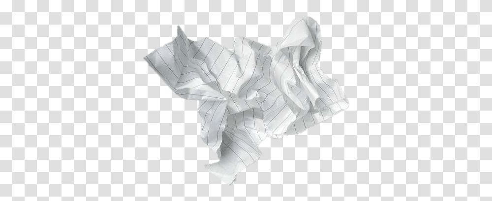 Download Crumpled Lined Sheet Stickpng Crumpled Paper, Art, Origami, Napkin, Towel Transparent Png