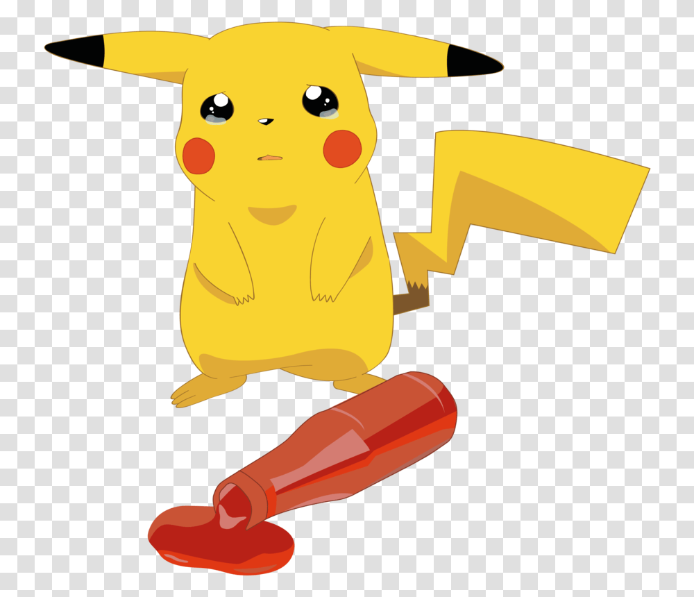 Download Cry Clipart Dont Pikachu With Ketchup, Animal, Toy, Amphibian, Wildlife Transparent Png