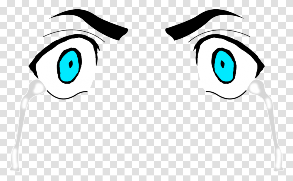 Download Crying Eyes Cartoon Image Anime Crying Eyes, Blow Dryer, Face, Graphics, Text Transparent Png
