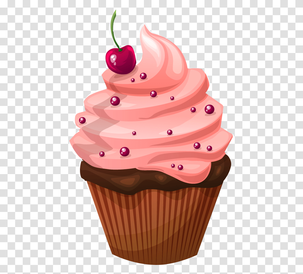 Download Cupcake Muffin Birthday Cake Chocolate Cupcake Background, Cream, Dessert, Food, Creme Transparent Png