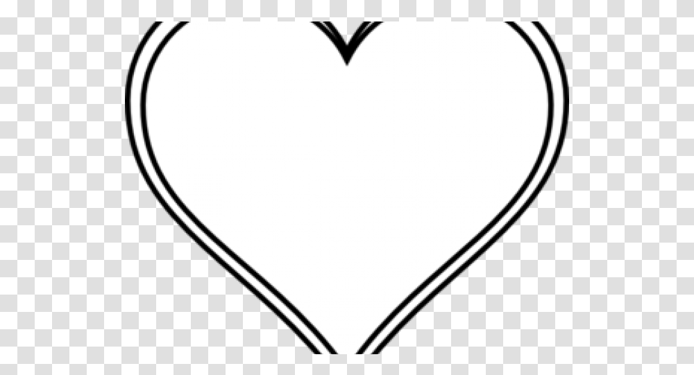 Download Curly Clipart Heart Outline Heart Image With Heart, Plectrum, Pillow, Cushion Transparent Png