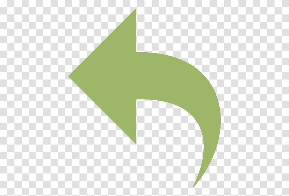 Download Curve Arrow Pointing To The Green Curved Left Arrow, Symbol, Logo, Trademark, Recycling Symbol Transparent Png
