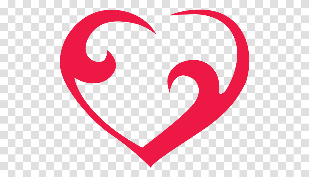 Download Curved Red Outline Heart Image For Free Portable Network Graphics, Text, Symbol, Label, Path Transparent Png