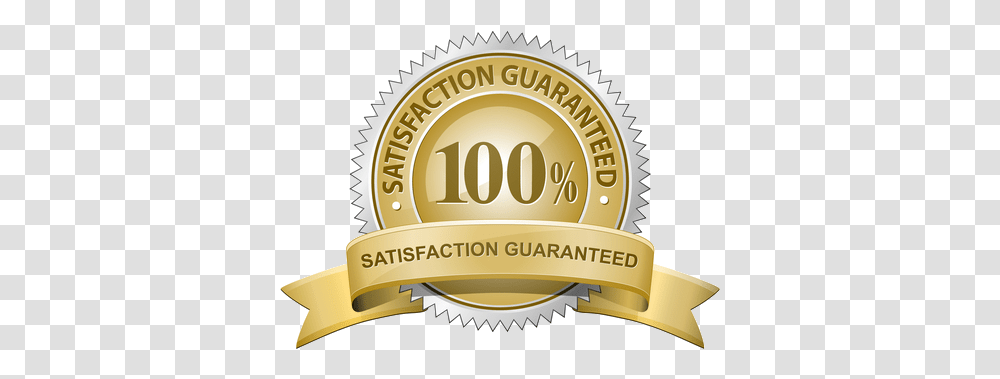 Download Customerguarantee 100 Customer Satisfaction Satisfaction, Label, Text, Logo, Symbol Transparent Png