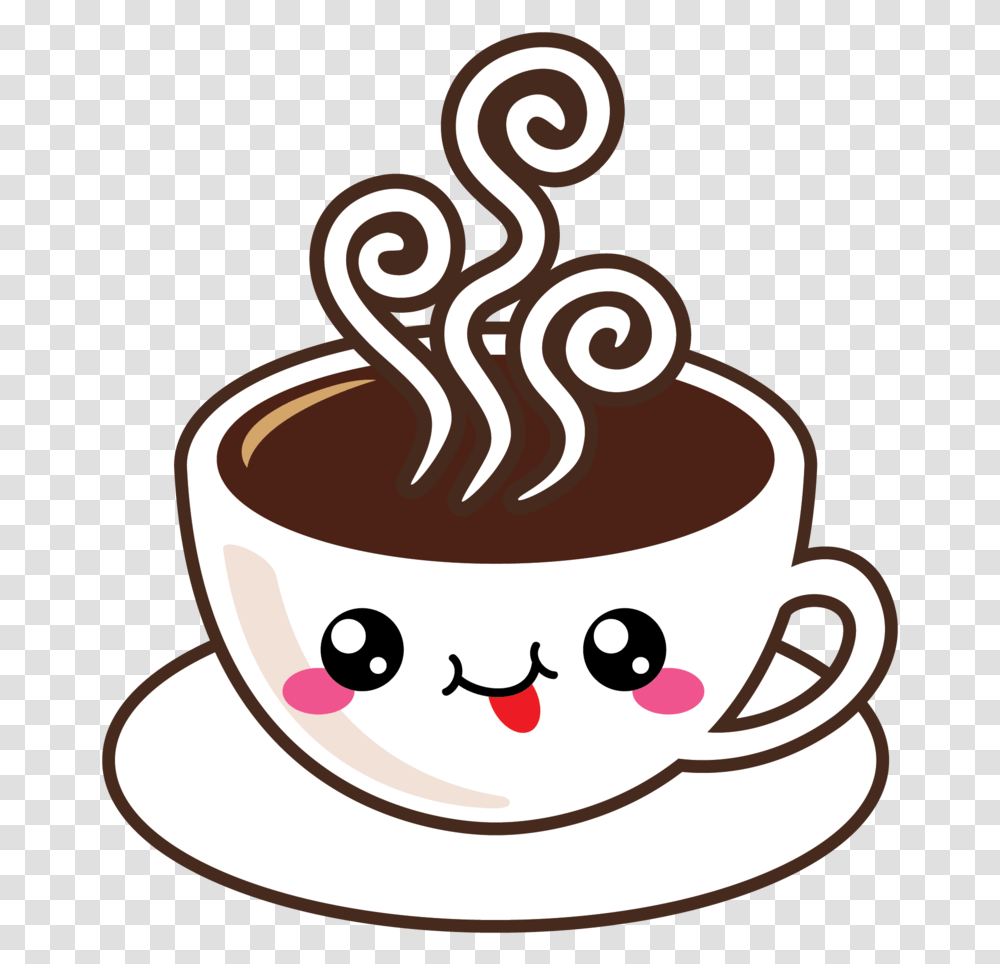 Download Cute Americano With Steam Cute Animated Coffee Cup, Birthday Cake, Dessert, Food, Latte Transparent Png