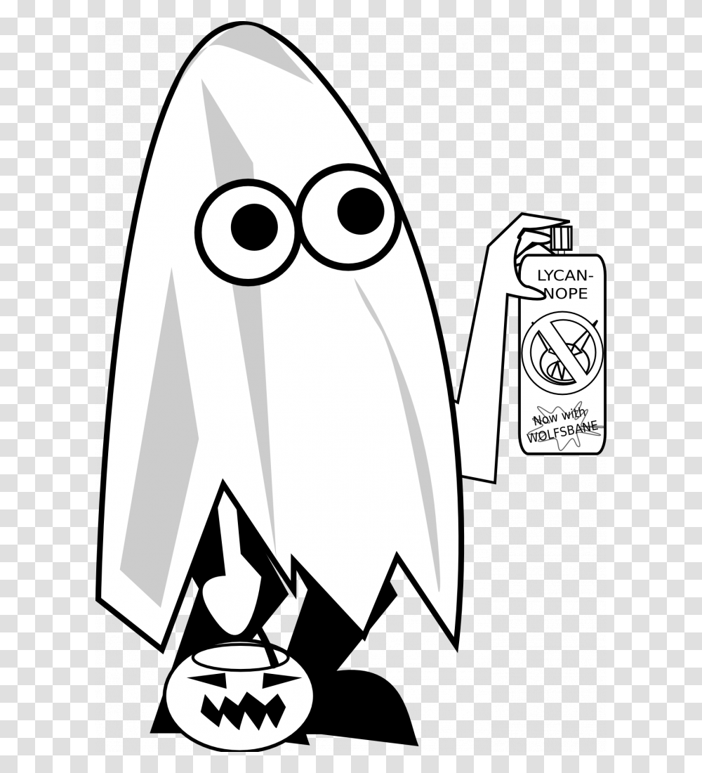Download Cute Ghost Trick Or Treating Clipart Trick Or Treating, Stencil, Book Transparent Png