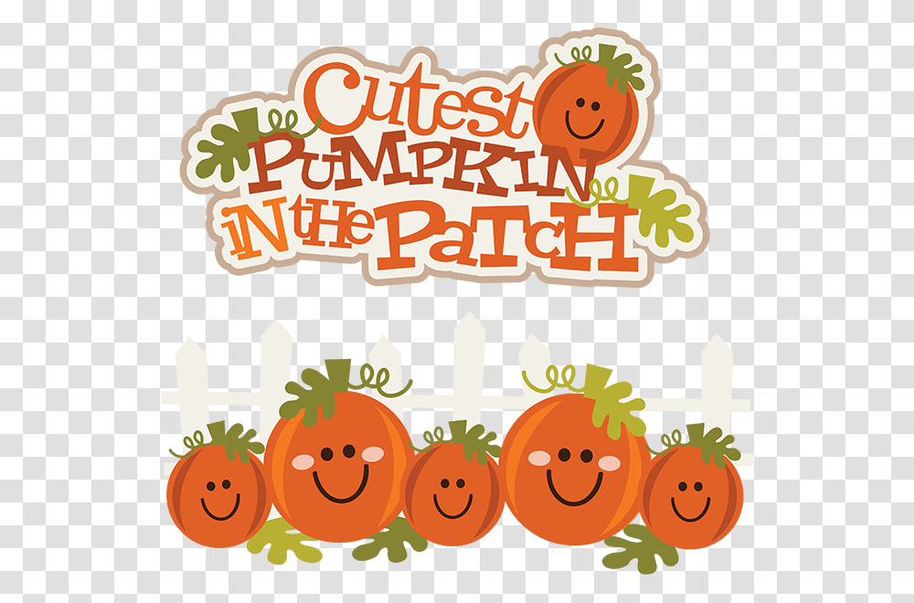 Download Cute Pumpkin Cutest Pumpkin In The Patch Clipart, Plant, Vegetable, Food, Poster Transparent Png