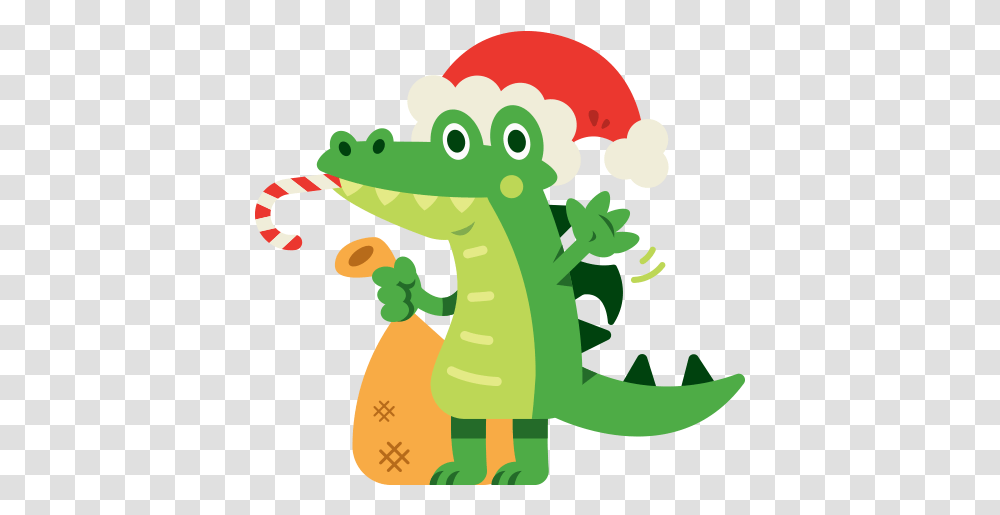 Download Cute Santa Dragon Cartoon, Gecko, Lizard, Reptile, Animal Transparent Png