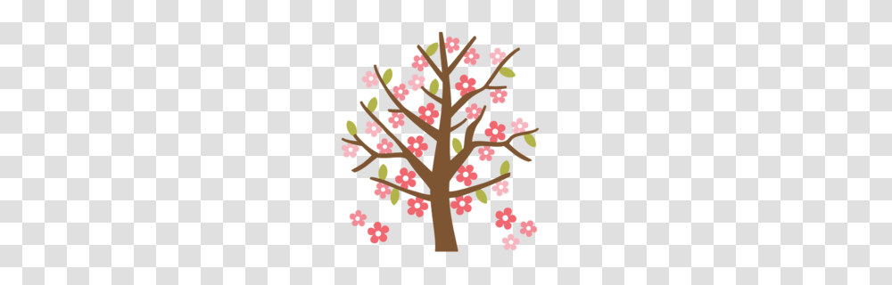 Download Cute Tree Clip Art Clipart Tree Clip Art, Plant, Cherry Blossom, Flower, Rug Transparent Png