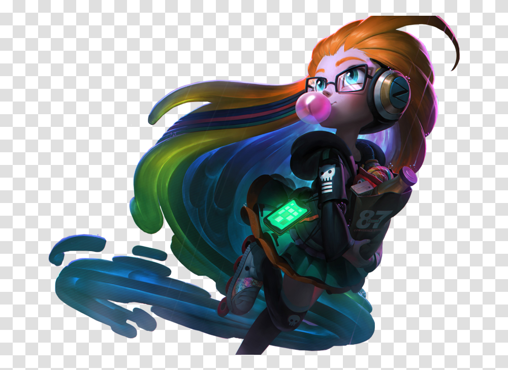 Download Cyberpop Zoe Skin Image League Of Legends, Toy, Graphics, Art, Outdoors Transparent Png