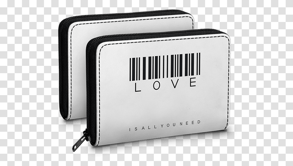 Download Dailyobjects Barcode Love Need White Zipper Slim Wallet, Mobile Phone, Electronics, Cell Phone, Accessories Transparent Png