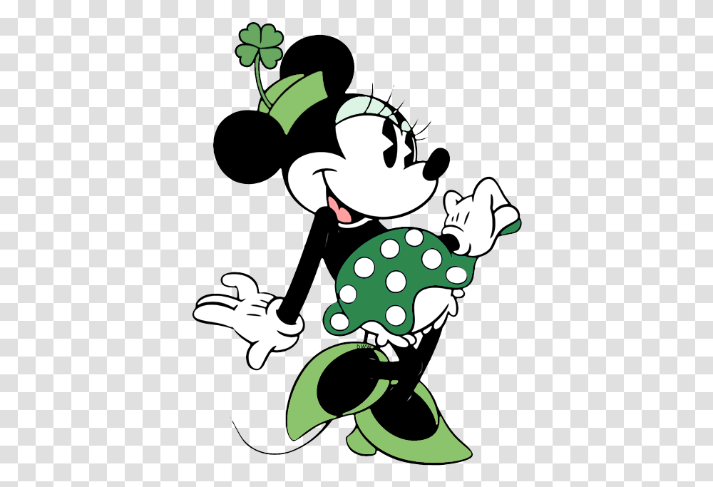 Download Dale St Patrick's Dance Minnie Mouse Clover Minnie Mouse St Day, Stencil, Performer, Graphics, Art Transparent Png