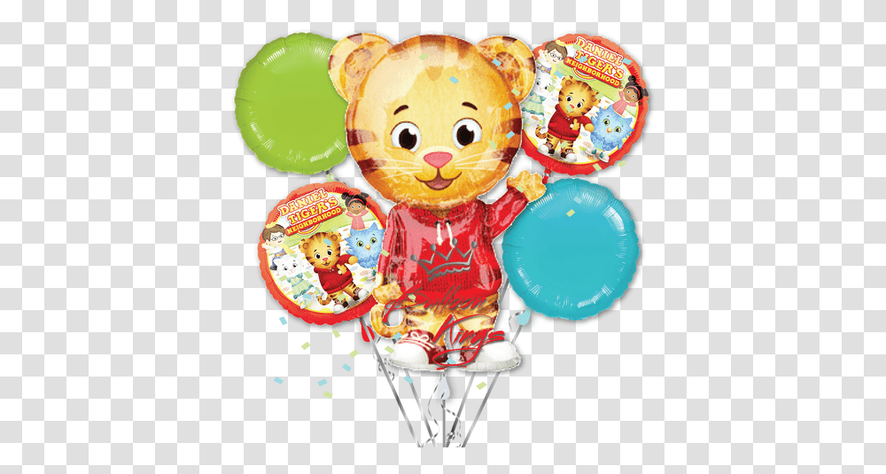Download Daniel Tiger Balloon Kings Daniel Tiger Birthday Balloons, Toy, Sweets, Food, Confectionery Transparent Png