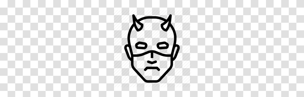 Download Daredevil Icon Clipart Daredevil Computer Icons Clip Art, Stencil, Head, Face, Advertisement Transparent Png