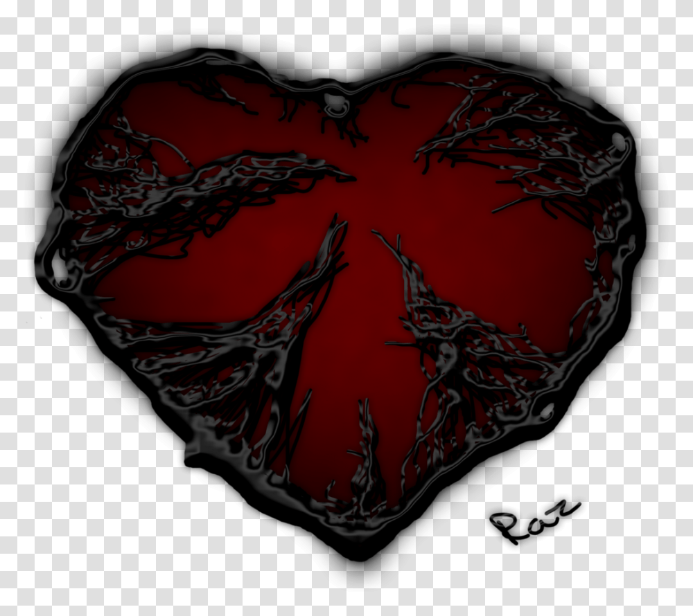 Download Dark Red Heart Pic Dark Heart, Leaf, Plant, Tree Transparent Png