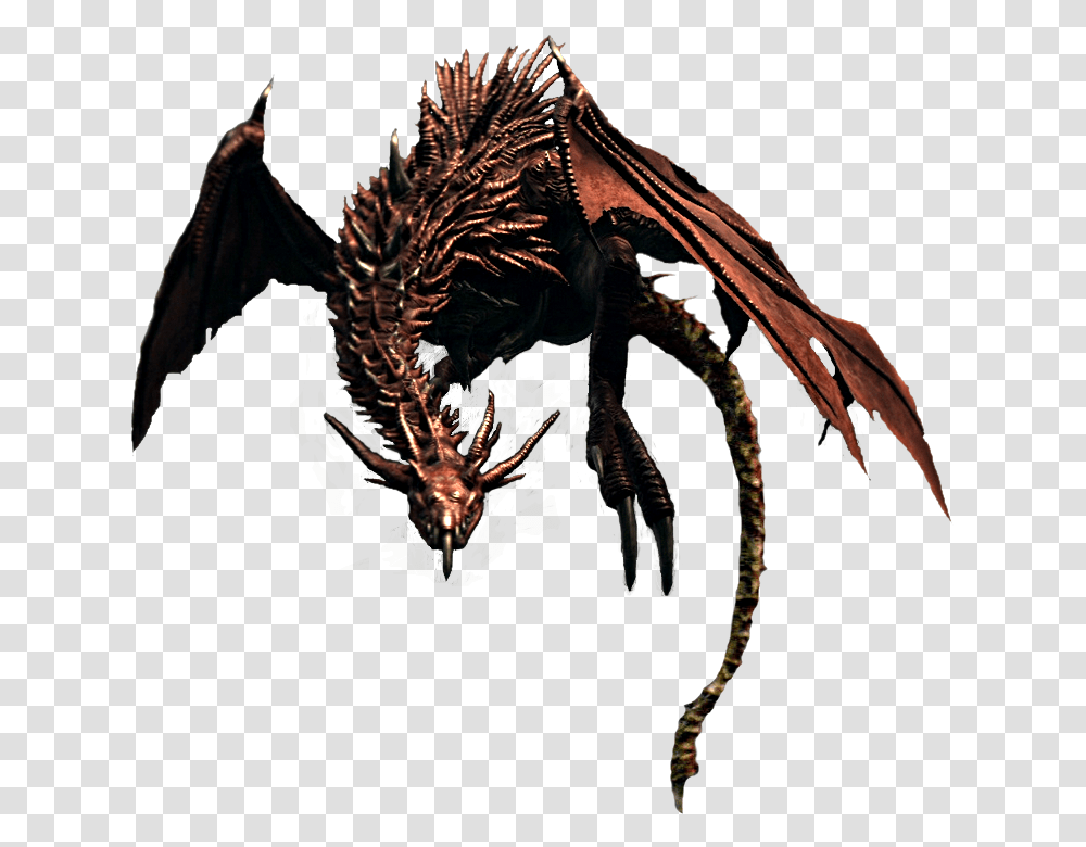 Download Dark Souls Hellkite Dragon, Animal, Mammal, Bat, Wildlife Transparent Png