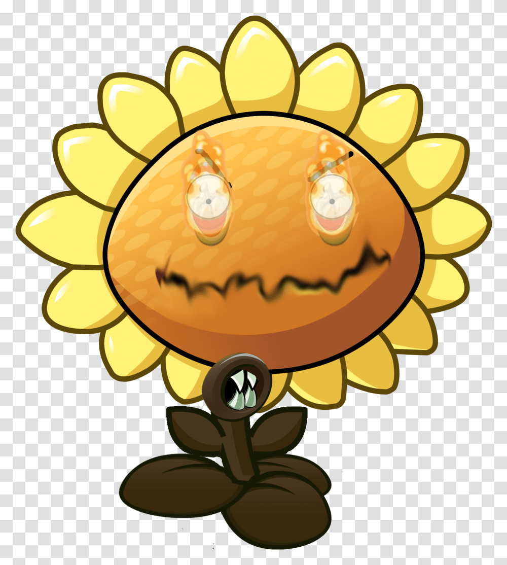 Download Dark Sunflower Plants Vs Zombies, Gold, Lamp, Animal, Sea Life Transparent Png