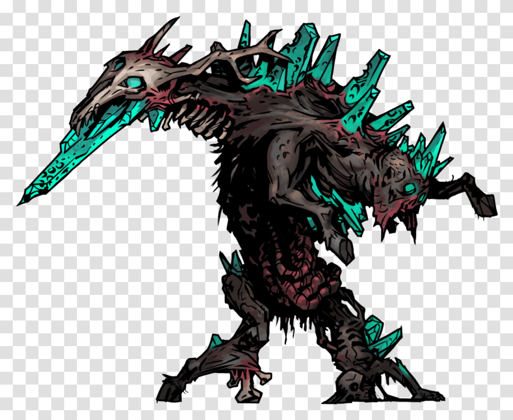 Download Darkest Dungeon The Sleeper Full Size Image Star Spawn Mangler, Dragon, Person, Human Transparent Png