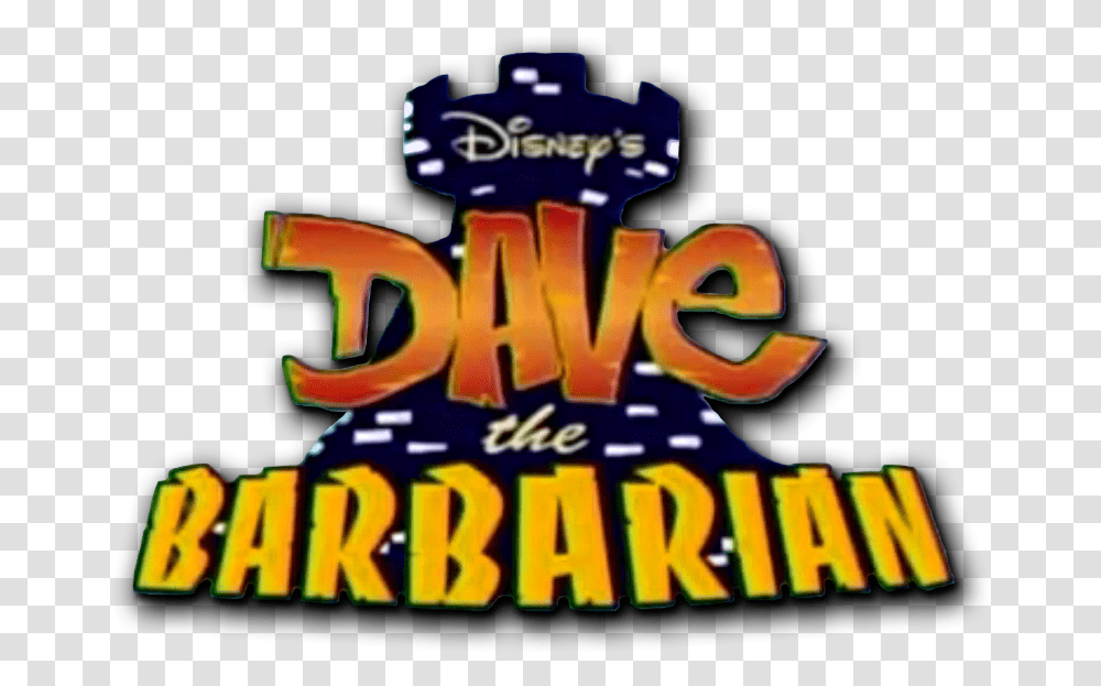 Download Dave The Barbarian Logo Orange, Leisure Activities, Text, Outdoors, Poster Transparent Png
