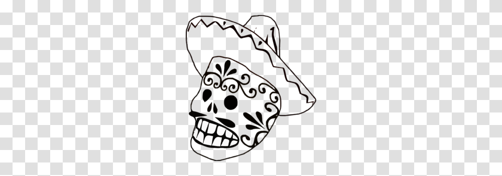 Download Day Of The Dead Skull No Background Clipart La Calavera, Apparel, Teeth, Mouth Transparent Png