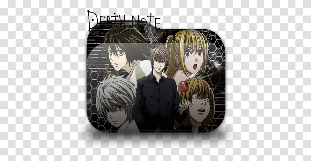 Download Death Note Posted By Ethan Cunningham Icon Folder Anime Death Note, Manga, Comics, Book, Person Transparent Png